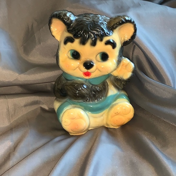 Vintage Mexican teddy bear piggy bank - Picture 1 of 9